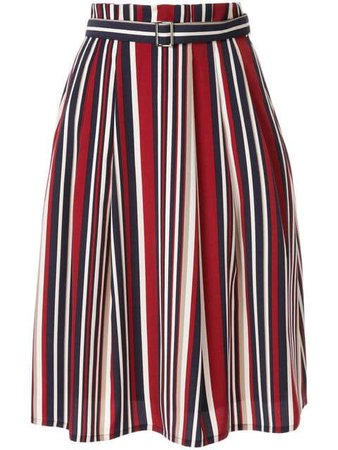 Guild Prime striped flared skirt £160 - Buy Online - Mobile Friendly, Fast Delivery