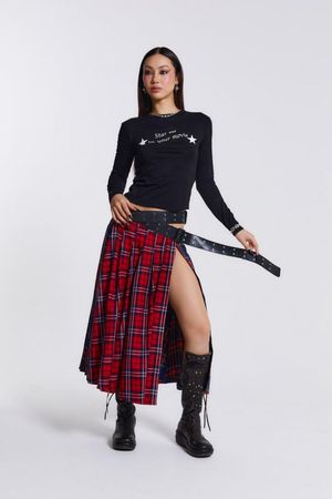Skirts | Rebel Maxi Kilt - Jaded London Womens | Oncepti