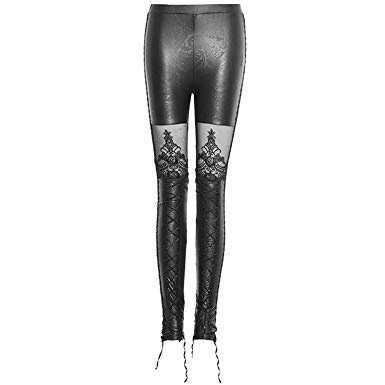 gothic leggings tights lace fishnet black goth design