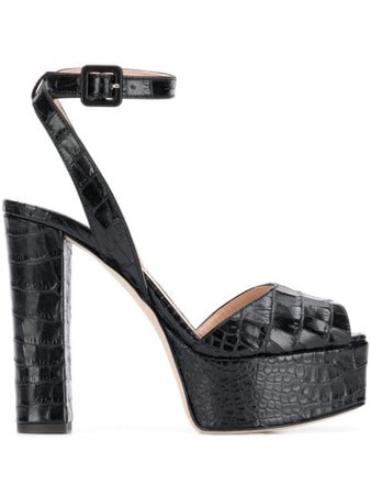 Giuseppe Zanotti crocodile embossed platform sandals $895 - Buy Online AW19 - Quick Shipping, Price