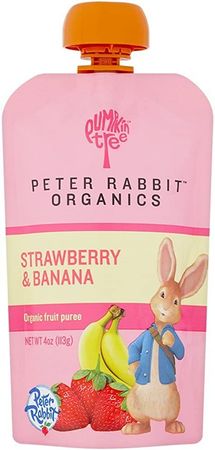 Amazon.com: Peter Rabbit Organics Strawberry and Banana Pure Fruit Snack, 4 Ounce(Pack of 10) : Baby