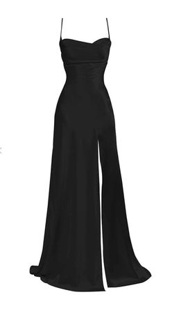 black gown slit