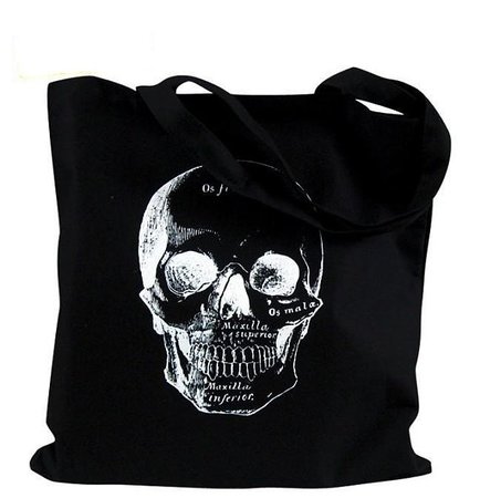 Anatomical Skull Tote Bag