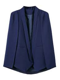 short navy cape blazer with satin lapels woman - Google Search
