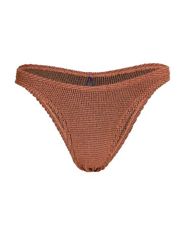 Bond Eye Sonny Twisted Lurex Bikini Top in Brown | INTERMIX®