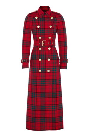Full Length Marlborough Trench Coat (Red tartan) – Holland Cooper