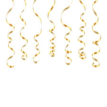 Gold Curly Ribbons. Golden Serpentine On Transparent Background... Royalty Free Cliparts, Vectors, And Stock Illustration. Image 68757342.
