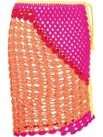 CONCEPTO Panelled crochet-knit Skirt - Farfetch