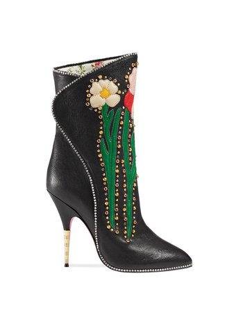 Gucci flower intarsia boots $2,390 - Shop AW18 Online - Fast Delivery, Price