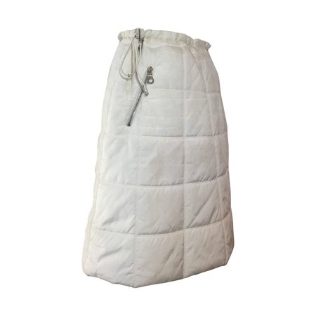 Chanel Autumn 2000 White Quilted Puffer A-Line Skirt w/ Side Zip at 1stdibs