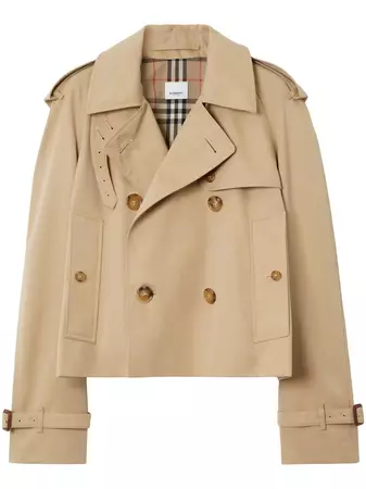 Burberry double-breasted Cotton Trench Coat - Farfetch