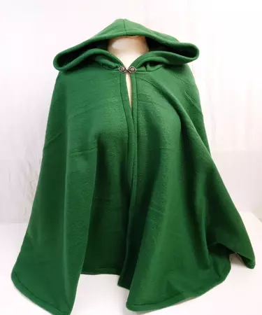 Short Fleece Cloak Hunter Green Full Circle Cloak Cape With - Etsy
