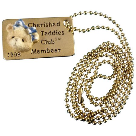 Retired Cherished Teddies Bear Tag 1998 Club Novelty Collectors : Gumgumfuninthesun | Ruby Lane