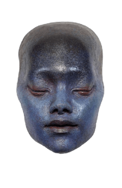 creepy mask blue