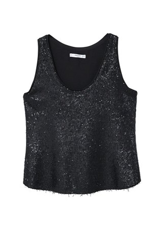 MANGO Sequin embroidery top