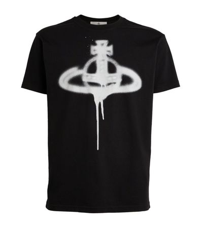 Vivienne Westwood black Graffiti Orb T-Shirt | Harrods UK