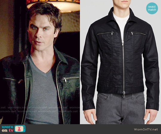 WornOnTV: Damon’s black jacket with zip pockets on The Vampire Diaries | Ian Somerhalder | Clothes and Wardrobe from TV