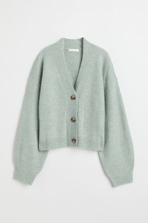 V-neck Cardigan - Mint green - Ladies | H&M US