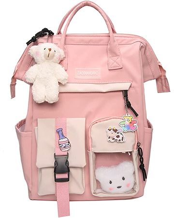 Amazon.com | Kawaii Backpack with Kawaii Pin and Accessories Cute Kawaii Backpack for School Bag Kawaii Girl Backpack Cute (Blue) | Backpacks