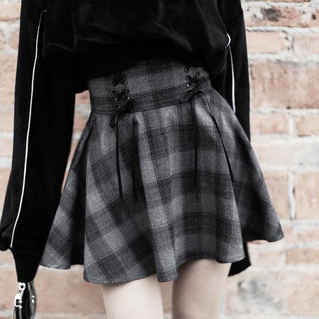 black korean pleated skirt outfit - Google Search