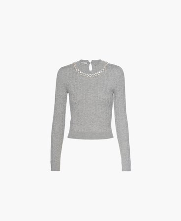 Cashmere sweater Grey | Miu Miu