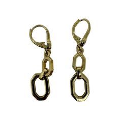 Thrift Chain Link Gold Earrings