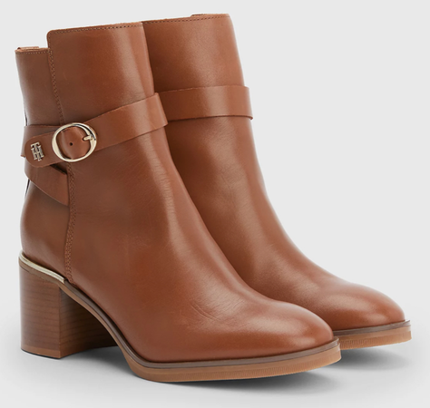 camel booties Tommy Hilfiger