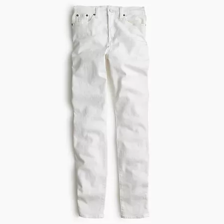 9 high-rise toothpick jean in white - Women's Pants | J.Crew