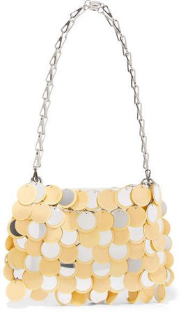 Sparkle 1969 Sequined Faux Leather Shoulder Bag - Yellow