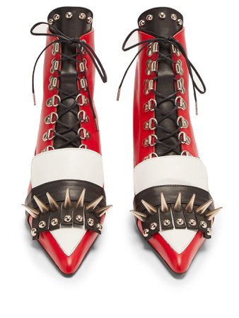 Spike-embellished lace-up kitten-heel boots | Marques'Almeida | MATCHESFASHION.COM FR