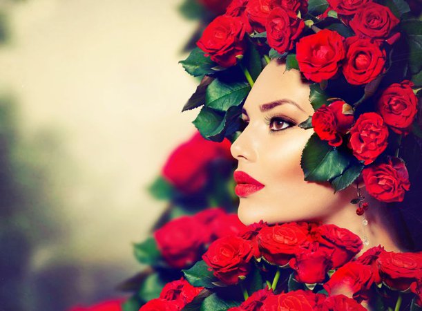 face models with flowers - Google Search