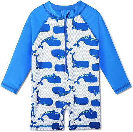 Amazon.com: HUAANIUE Baby/Toddler Boy Swimsuit Rashguard Swimwear Long Sleeve One-Piece Car 1-2 T : Clothing, Shoes & Jewelry