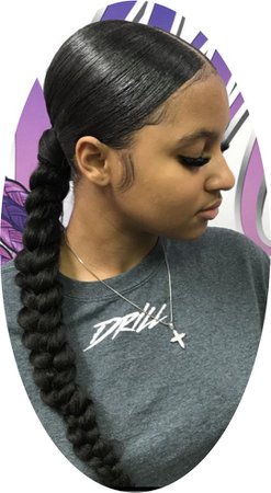 braided low ponytail