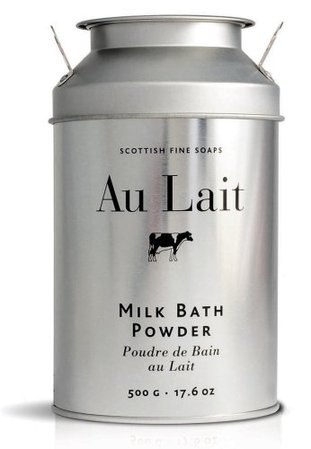 Amazon.com : Scottish Fine Soaps - Milk Soap Au Lait Milk Bath Powder in Milk Churn Storage Tin : Bath Minerals And Salts : Beauty