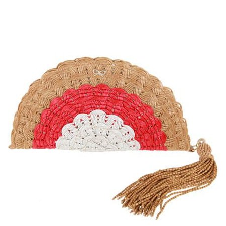 Kate Middleton Carries Anya Hindmarch Straw Fan Clutch