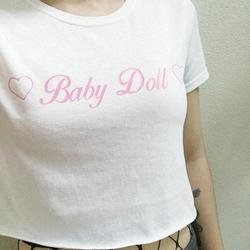 Baby Doll Crop Top Cropped T-Shirt