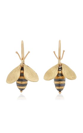 Honey Bee 14k Yellow Gold Earrings By Annette Ferdinandsen | Moda Operandi