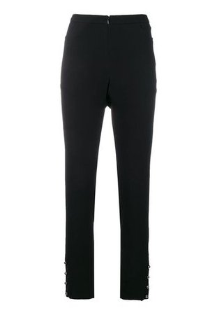 Chanel Pre-Owned, Chanel Pre-Owned high waist tailored trousers - Black | Catalove