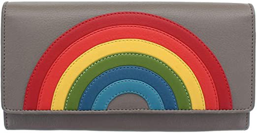 Amazon.com: Visconti Happy Rainbow Collection Phoebe Leather Purse RFID HR80 Taupe : Clothing, Shoes & Jewelry