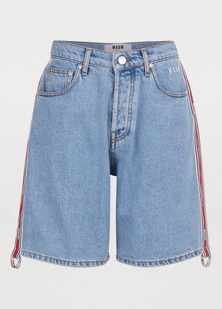 blue red shorts jeans