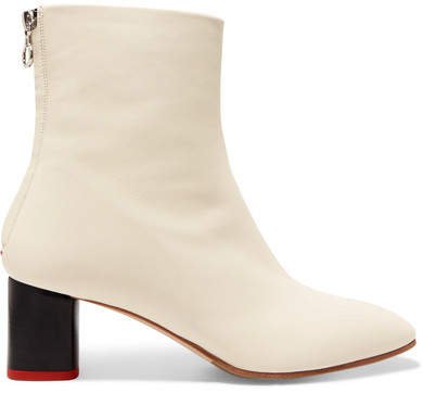 aeydē - Florence Leather Ankle Boots - White