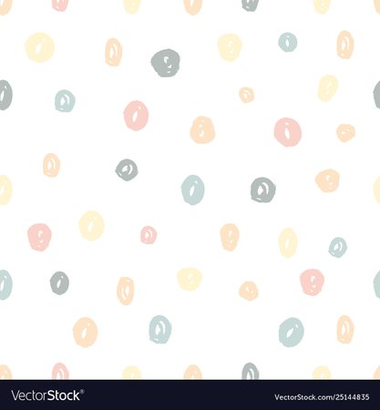 Hand painted brush dots seamless pattern texture Vector Image