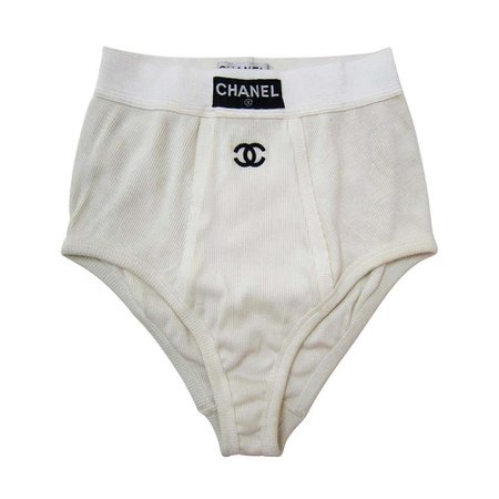 Chanel High Waist Panties Brief Underwear NWB ss 1993 For Sale at 1stdibs
