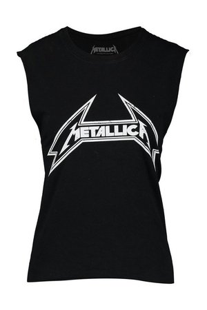 Metallica Licenced Cropped Tank Vest | Boohoo