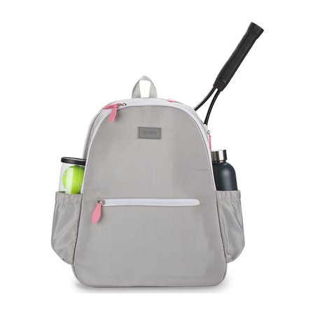 Grey/Pink Courtside Tennis Backpack - Kids Girl Accessories Bags - Maisonette