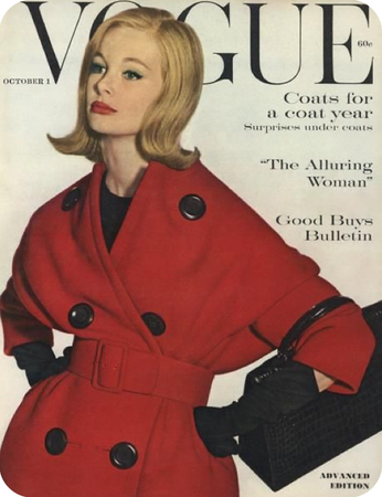 red vintage vogue magazine