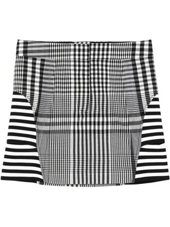 Burberry Stripe And Check Technical Mini Skirt - Farfetch