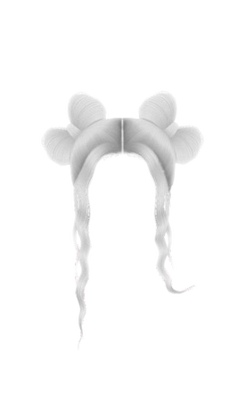 Double Bow Buns - Silver White (Dei5 edit- Tag if used)