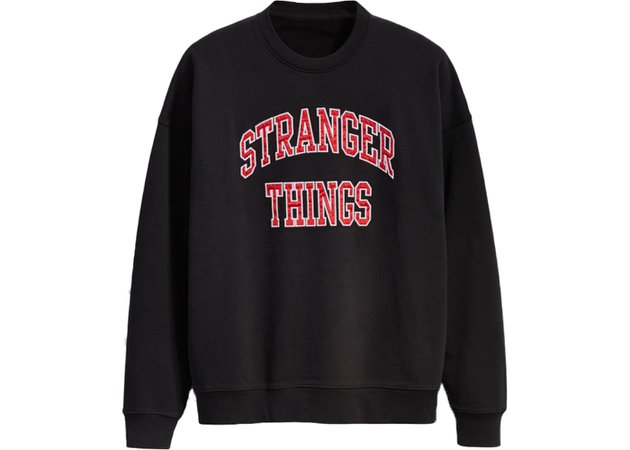 Levis x Stranger Things Hopper's Crewneck Sweatshirt Black - SS19
