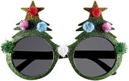 Forum Novelties Novelty Holiday Glasses, Christmas Tree, One Size: Toys & Games
